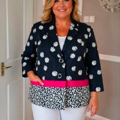 Personal Choice Size 18 Polka Dot Colour Block Blazer