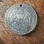 U2 Pop Tour Mexican Coin Pendant Keychain 1997 Concert Memorabilia Image 2