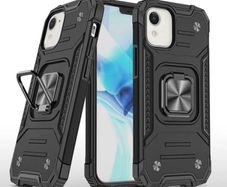 Stand Black Armour ShockProof Case for iPhone XR Hybrid Back Cover