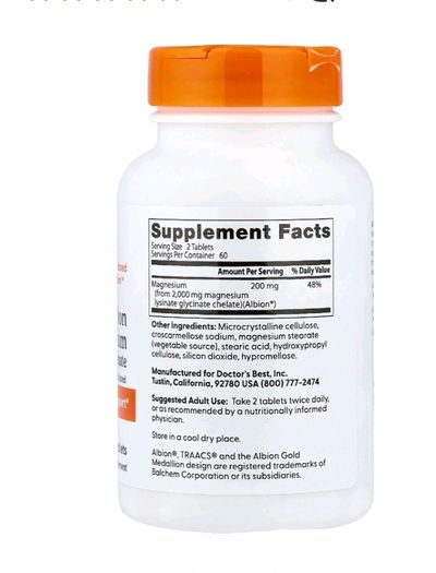 Magnesium Glycinate 120 Tablets