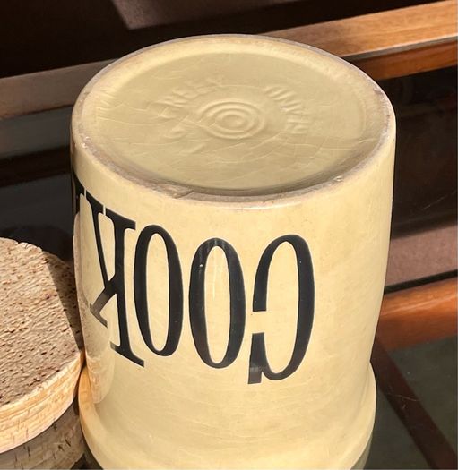 T.G. Green Church Gresley Made in England Vintage Cookies Jar with Cork lid 1960s