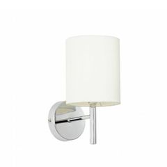 [NEW] Contemporary Chrome Sconce Wall Lamps, White Shades, E14 Fitting