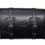 Motorcycle Leather Saddle Bag, Removable Waterproof Black Universal Motorcycle Side Pockets with 2 Mounted Straps Image 5