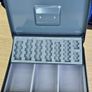 Steel Cash box Large grey money safe lockable cashbox Image 2