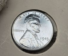 USA United States 1943 Lincoln Wheat Penny Beautiful Uncirculated Steel 1Cent War Issue