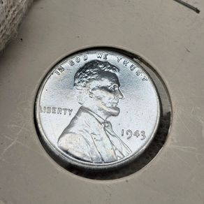 USA United States 1943 Lincoln Wheat Penny Beautiful Uncirculated Steel 1Cent War Issue