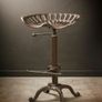 2 x NEW Cast Iron Tractor Style Kitchen Bar Stools Vintage Style Image 5