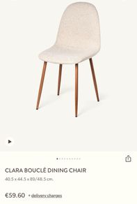 Sostrene and Greene Clara cream Boucle dining chair