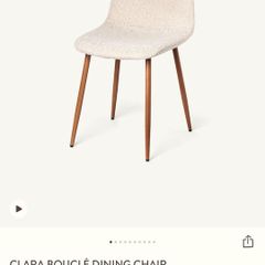 Sostrene and Greene Clara cream Boucle dining chair
