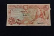 Cyprus Banknote - 50 Cents 1983 - Autographed/Signed
