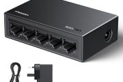 Network Switch,5 Port Ethernet Splitter,High-speed Gigabit Ethernet Switch Hub,Desktop &amp; Wall-Mounting Internet Splitter,Plug &amp; Play LAN Switch for TV/Laptop/Switch/Router/Monitor