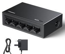 Network Switch,5 Port Ethernet Splitter,High-speed Gigabit Ethernet Switch Hub,Desktop & Wall-Mounting Internet Splitter,Plug & Play LAN Switch for TV/Laptop/Switch/Router/Monitor