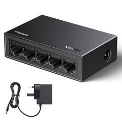 Network Switch,5 Port Ethernet Splitter,High-speed Gigabit Ethernet Switch Hub,Desktop & Wall-Mounting Internet Splitter,Plug & Play LAN Switch for TV/Laptop/Switch/Router/Monitor