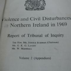 Violence & Civil Disturbances In Northern Ireland In 1969 - Report Of Tribunal Of Inquiry Report