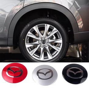 56mm Car Wheel Center Hub Caps Cover Rim Exterior Decals Badge Stickers Badge For Mazda 5 6 Axela CX-5 CX-7 MX-5 Auto Decoration