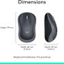 M185 Wireless Mouse, 2.4GHz with USB Mini Receiver, 12-Month Battery Life, 1000 DPI Optical Tracking, Ambidextrous, Compatible with PC, Mac, Laptop Image 9