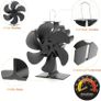 Log Burner Fan Silent Operation | 6-Blade Stove Fans Log Burners | Wood Burner Fans Heat Powered | Fan for Wood Burning Stove | Fireplace Accessories Tools Image 7