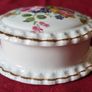 Crown Fine Bone China Gold Gilt Floral Spray Jewelry Trinket Box / Dish With Lid Made In England Image 4