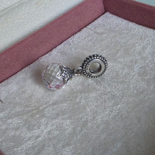 Pandora moon and star faceted dangle charm,perfect condition