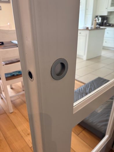 RESERVED Glass & Wood Pocket Doors with Wall Tracks | 150cm x 198cm x 6cm | Castleknock