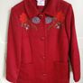 BNWT Savida Burgandy Arizona Embroidered Coat Image 2