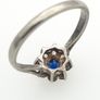 Vintage 925 Sterling Silver Blue Stone Ring, London 1981 Image 4