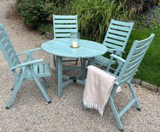 Seagreen Wood Patio Table and Chairs