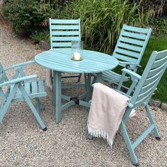 Seagreen Wood Patio Table and Chairs