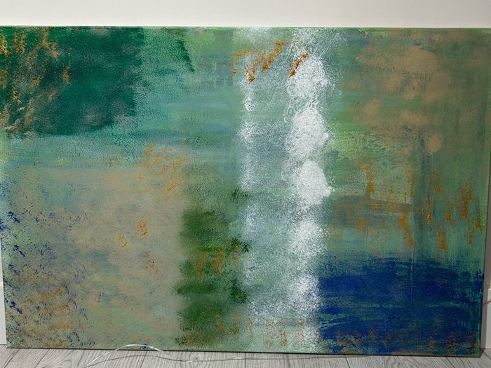 Abstract green painting
