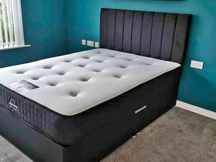 New Stylish single ,Double 4ft, 4ft6, King 5ft And 6ft Superking Sizes Divan Beds Instock. Drawers And Optional Tufted Mattresses Available. Free Delivery