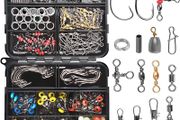 NEW SALE | Fishing Swivels Snaps Kit 226pcs/Box Barrel Rolling Swivels Snaps Sinker Weights Crossline Three Way Swivel Split Rings Line Beads Duo Lock Snaps