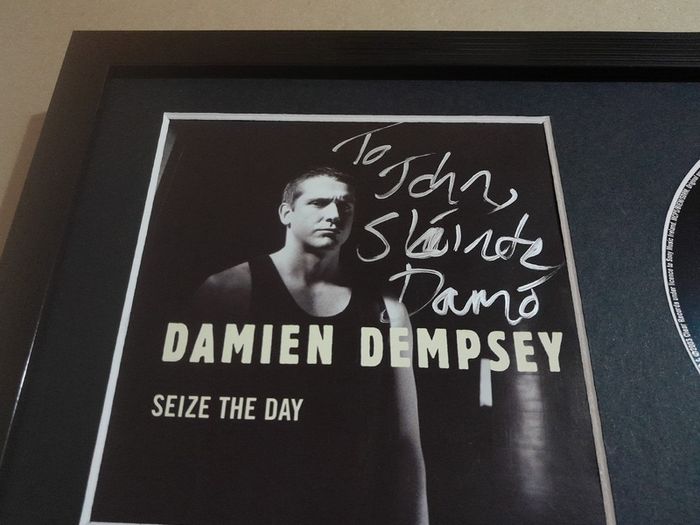 Damien Dempsey framed autograph dedicated To John