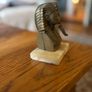 vintage brass bust of the Egyptian Pharaoh Tutankhamun Image 2