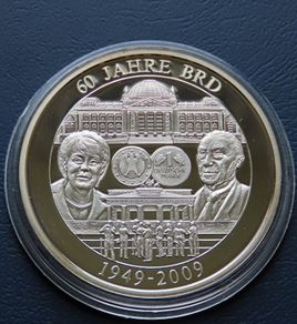 Angela Merkel & Konrad Adenauer 60 years Federal Republic of Germany 1949-2009