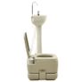 Portable Camping Toilet 10+10L and Handwash Stand 20L Set Grey Image 9