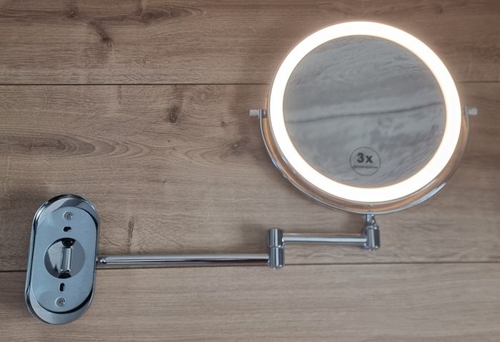 Makeup Cosmetic Vanity Mirror Bathroom Dressing Room Vanity Table Dual LED Battery USB Charging Black Chrome Brushed Vintage Gold