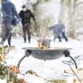 Camping Firebowl with Grill, Folding Legs and Carry Bag - Black Image 8