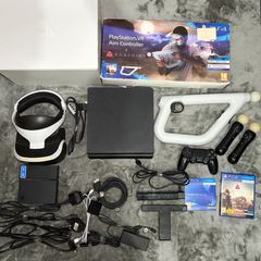 Sony PS4 Slim PlayStation VR Bundle 2 Move Controllers Aim Controller Games