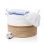 Brand New CHFLAME Laundry Basket Woven 3 Compartments Image 2
