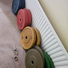 157kg Olympic Bumper Plate Set (Complete Lot - 1.25kg to 25kg Pairs)