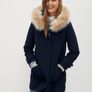 Mango Faux fur hooded coat size XS Image 8