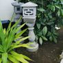 Garden ornament Asian style pagoda pedestal Image 4