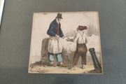 Framed 1830 Antique Print - Hand Coloured La Normandie