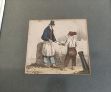 Framed 1830 Antique Print - Hand Coloured La Normandie