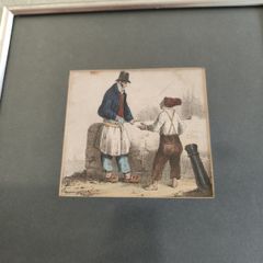 Framed 1830 Antique Print - Hand Coloured La Normandie