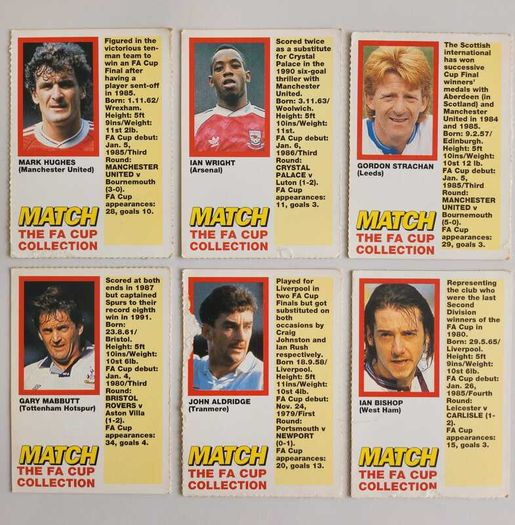 '92 FA Cup - Match Trail Blazers cards