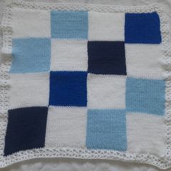 Handmade reversible  baby blanket