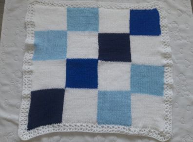 Handmade reversible  baby blanket