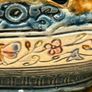Majolica Romano Pottery Italian Small Basket Boat Image 3