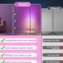 LuminexDesigns LED Corner Floor Lamp Colour Changing  Smart RGBIC Standing Lamp Black 150cm Dimmable Alexa Remote App Control Modern Mood Ambient Light Bar Music Sync for Living Room Bedroom Party TV Image 5